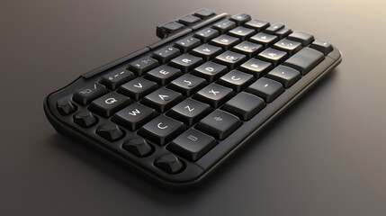 A compact and portable wireless keyboard with a detachable numeric keypad and backlighting for comfortable typing