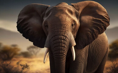 Elephant in wildlife
