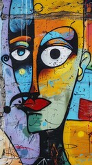 graffiti portrait on a wall