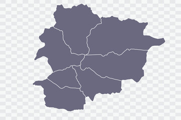 Andorra Map pewter Color on White Background quality files Png
