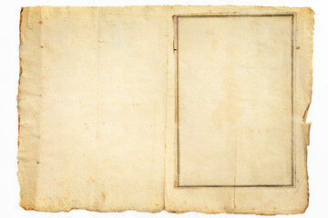 Empty pages of old book, paper texture background