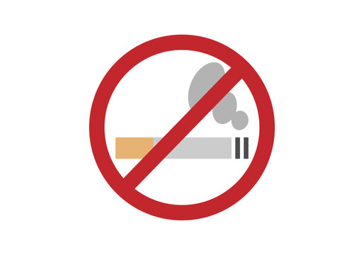 Icono de prohibido fumar en color
