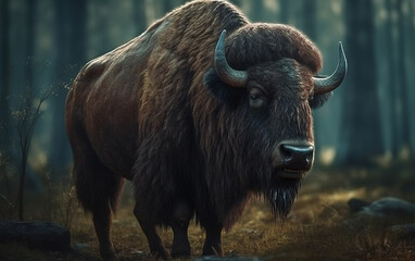 Bison in wildlife