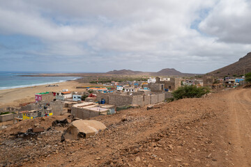 ancienne architecture sur l'île de Saint Vincent au Cap Vert en Afrique occidentale