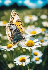 butterfly is sitting on a yellow flower