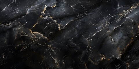 premium black marble table surface with golden veins