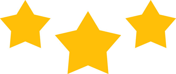 Star icons. Gold Star or favorite flat icon for apps and websites. Rating Star icon. Star vector collection. Modern simple stars. Vector illustration.