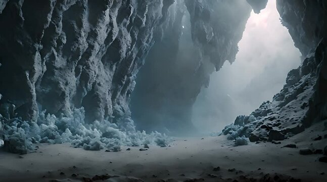 footage of a cave for a movie trailer, beautiful cave