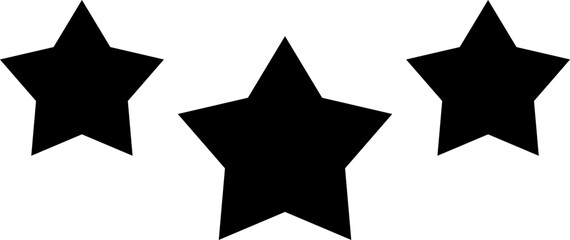 Star icons. Gold Star or favorite flat icon for apps and websites. Rating Star icon. Star vector collection. Modern simple stars. Vector illustration.