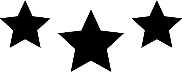 Star icons. Gold Star or favorite flat icon for apps and websites. Rating Star icon. Star vector collection. Modern simple stars. Vector illustration.