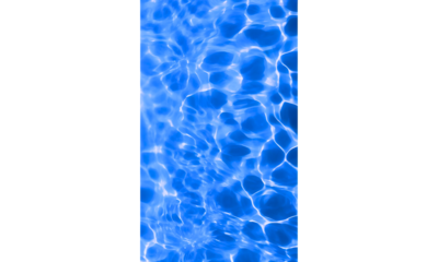 Surface of water blue wave background