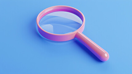 magnifying glass on pastel background