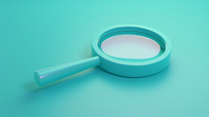 magnifying glass on pastel background