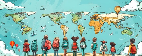 Diverse High School Students Exploring Cultural Exchange Program to Broaden Their Horizons