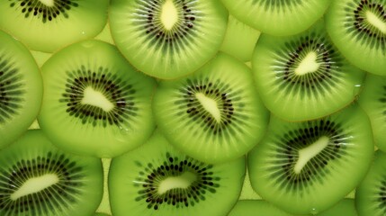 Background texture pattern kiwi slices. Close-up. 