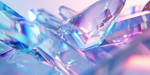 Close up view of crystal object