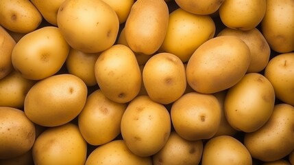 Background texture pattern of potatoes. Close-up. 