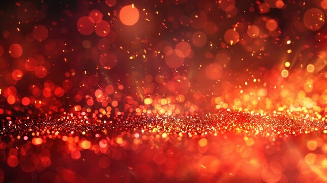 A fiery red glitter background, reminiscent of a blazing fire.