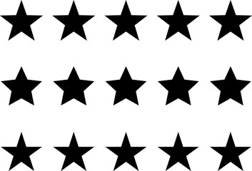 Fototapeta premium Star icons. Gold Star or favorite flat icon for apps and websites. Rating Star icon. Star vector collection. Modern simple stars. Vector illustration.