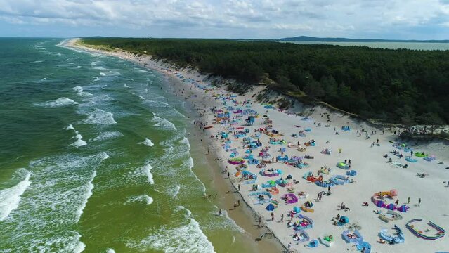 Beach Baltic Sea Rowy Plaza Morze Baltyckie Aerial View Poland