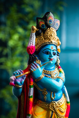 Closeup image of Lord Krishna
