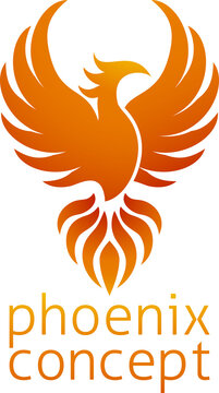 Phoenix Fire Bird Rising Wings Spread Eagle