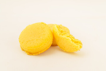 Corn tortillas and ingredients on white background