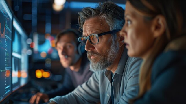 A diverse group of professionals discuss strategies to combat cyber threats