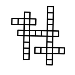 Obraz premium crossword flat icon