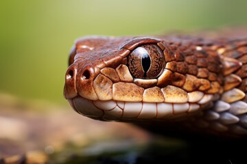 Fototapeta premium Colorful snake python cobra viper forest hiding waiting for prey rainforest jungle untouched nature predator venomous venom dangerous wildlife poisonous animal skin tail creepy african exotic species