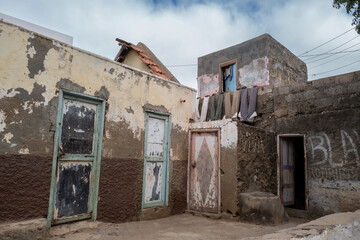 ancienne architecture sur l'île de Saint Vincent au Cap Vert en Afrique occidentale