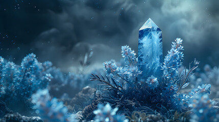 abstract Mystic mysterious blue