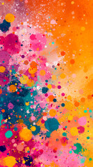 digital art canvas, dots of colors, art, in the style of love, emotions