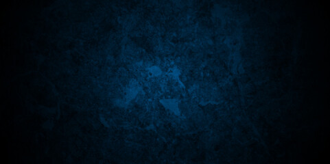 Dark and light blue wall grunge backdrop texture. watercolor painted mottled blue background, modern colorful concrete dirty smooth ink textures on black paper background.