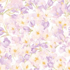 Fototapeta na wymiar Purple Crocus Blossom Marks the Arrival of Spring