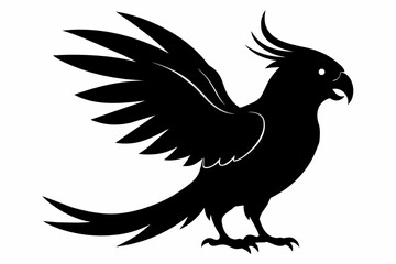 Fototapeta premium Galah black silhouette vector design .