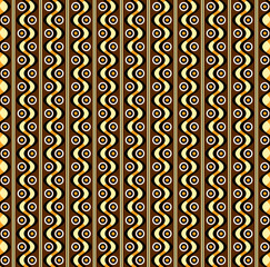 Mid Century Modern Seventies Orange Yellow Brown Retro Background Pattern 