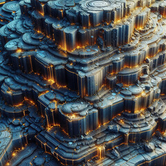 Step into a visionary realm with this AI-generated masterpiece, where the allure of minerals merges with sci-fi fantasy. Perfect as a mesmerizing background or screen wallpaper, this abstract creation