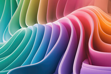 abstract colorful curvy line background - 779912254