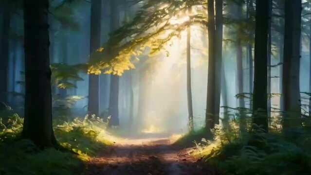 nature forest in the morning photography motion videos