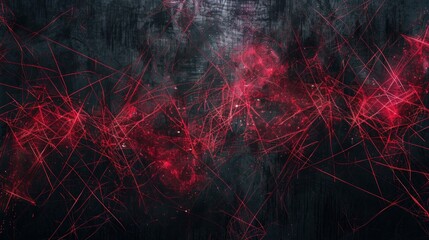 black background and red lines, adobe illustrator, nightmare - obrazy, fototapety, plakaty