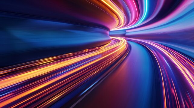  vibrant image of dynamic light trails Neon Velocity  A Luminous Journey through Light and Color, HD