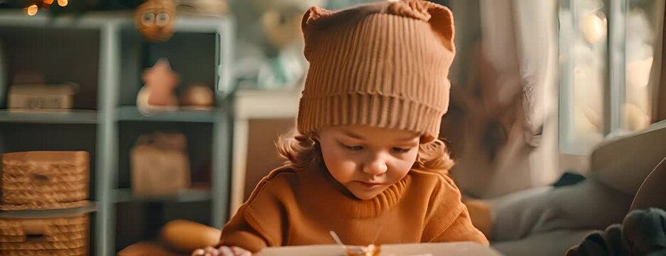 Child undoing parcel 4K Video