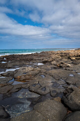 paysage volcanique sur l'île de Saint Vincent au Cap Vert en Afrique de l'Ouest