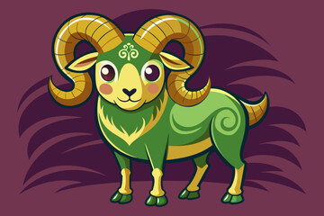 Aries horoscope sign in twelve zodiac. 