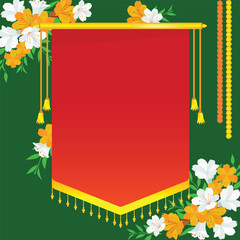 Wedding letter traditional invitation background design.