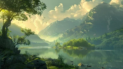  lake and mountains © David