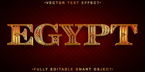 Historical Orange Worn Egypt Vector Fully Editable Smart Object Text Effect
