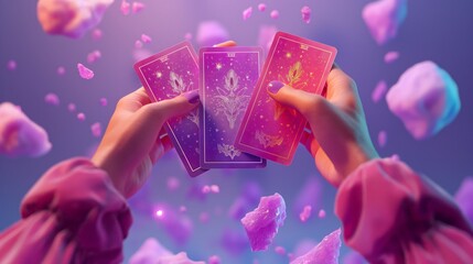 Enchanting Tarot: Ethereal Card Reading with Floral Motifs