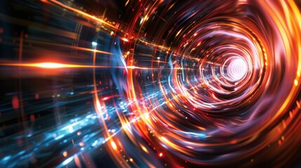 Obraz premium Graphic: Light travels in circles.